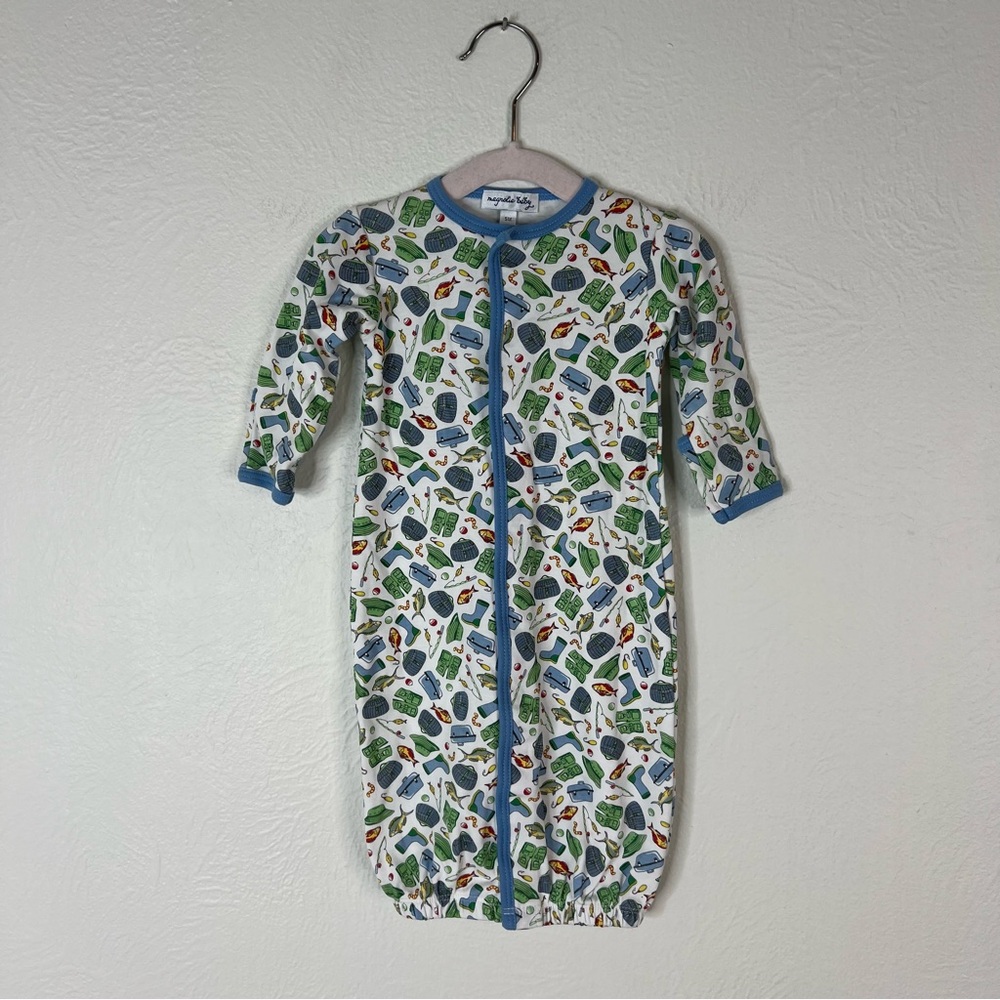 Magnolia Baby Printed Converter Fishing Motif Long Sleeve Infant Size 5M